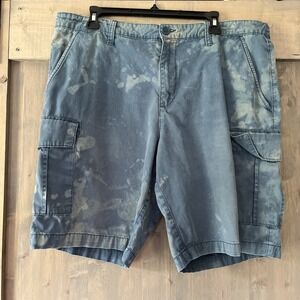 Vintage Cargo Shorts Men's Size 38 Blue 100% Cotton Distressed